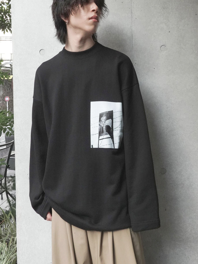 ALMOSTBLACK "KIMONO PRINT SWEAT"