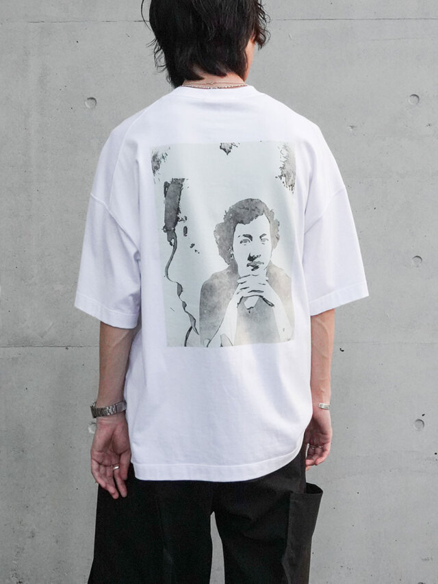 ALMOSTBLACK "PRINT T - "Study"" - WHITE