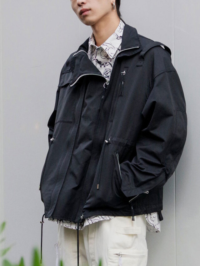 ALMOSTBLACK "MILITARY FLIGHT JACKET" - BLACK