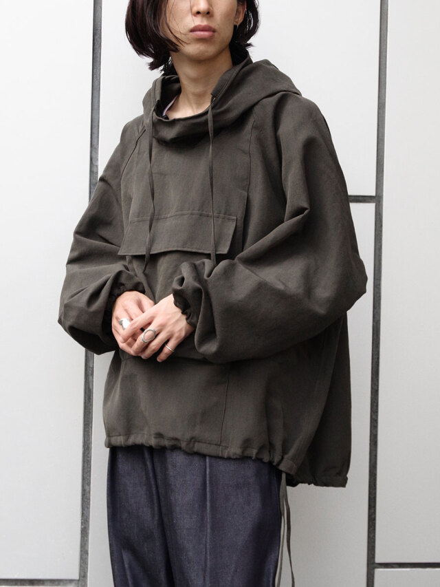 ANCELLM "W/L PULL OVER SHIRT" - OLIVE