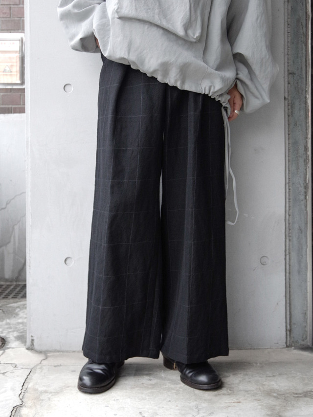 ANCELLM "WINDOWPANE LONG LENGTH PANTS"