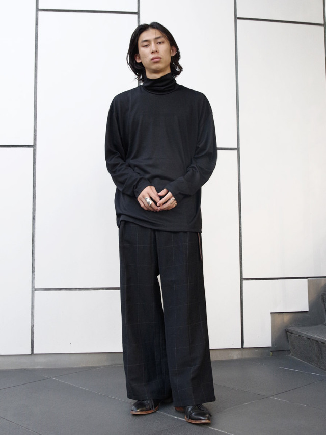 パンツ ANCELLM WINDOWPANE LONG LENGTH PANTS Ancellm WINDOWPANE LONG LENGTH PANTS