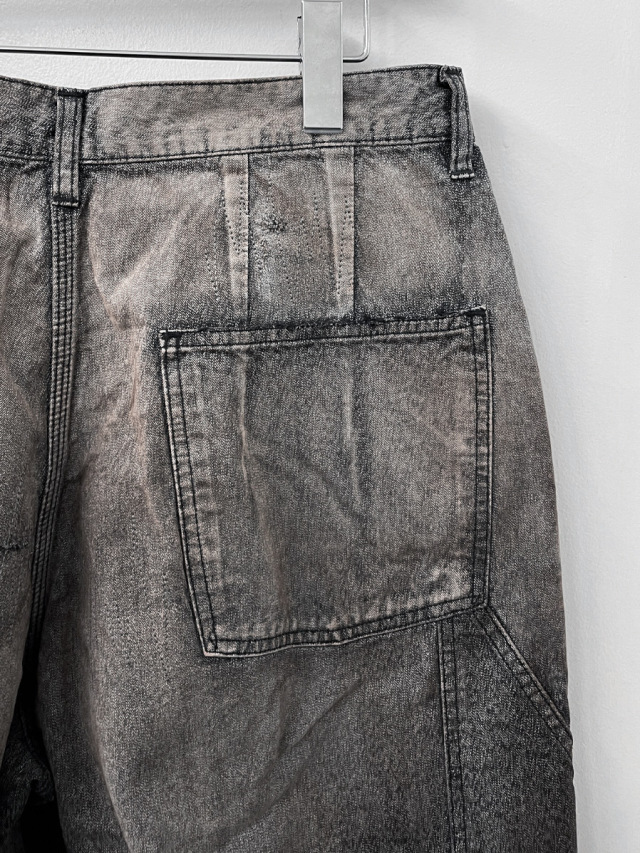 23AW ANCELLM アンセルム ブラックヘザーペインターパンツ 1 黒 ANCELLM | アンセルム AGING PAINTER PANTS(BLACK) / エイジング