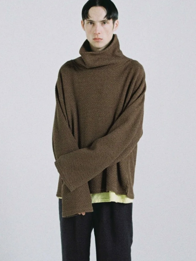 トップス ANCELLM CHAIN KNIT HI-NECK LS T-SHIRT btq752rbVxUh.jpg?width=768