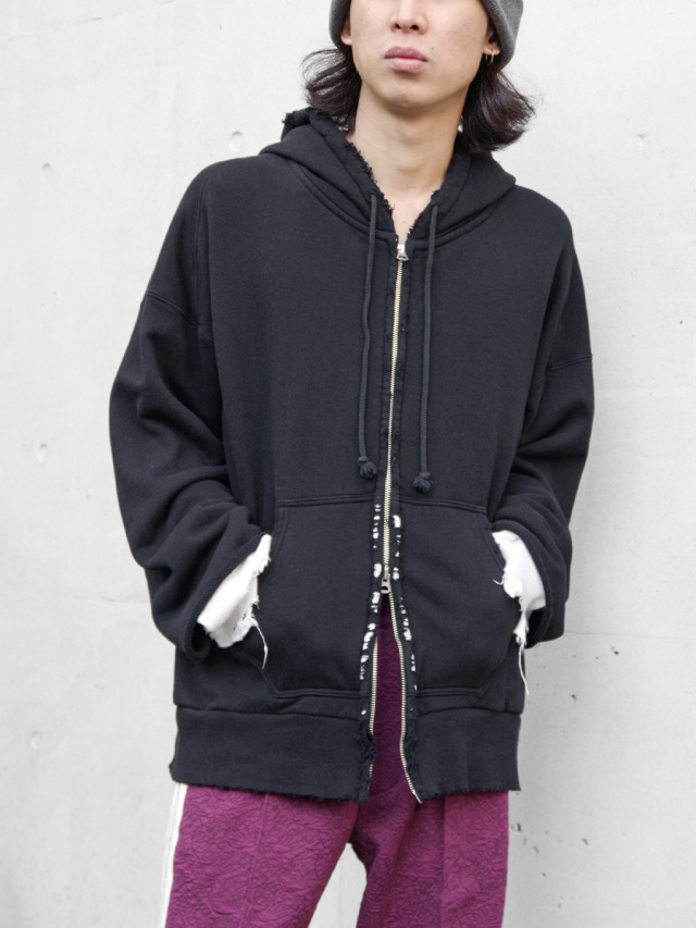 ANCELLM "ZIP-UP HOODIE" - BLACK