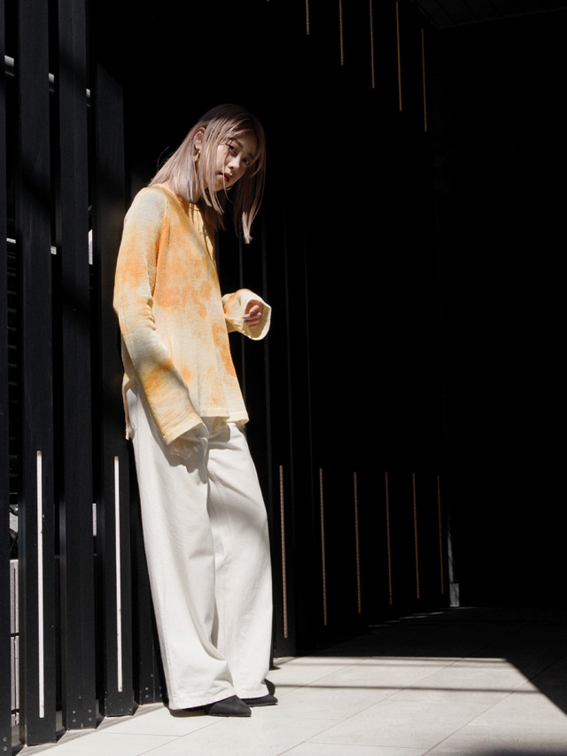 トップス ANCELLM \"DYED MESH LS T-SHIRT\" - BEIGE ANCELLM DYED MESH LS T-SHIRT | MusterWerk Sud.