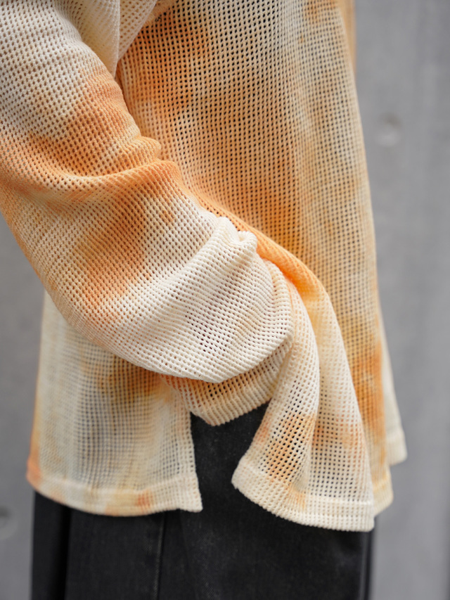 トップス ANCELLM \"DYED MESH LS T-SHIRT\" - BEIGE ANCELLM DYED MESH LS T-SHIRT - Maiden Voyage