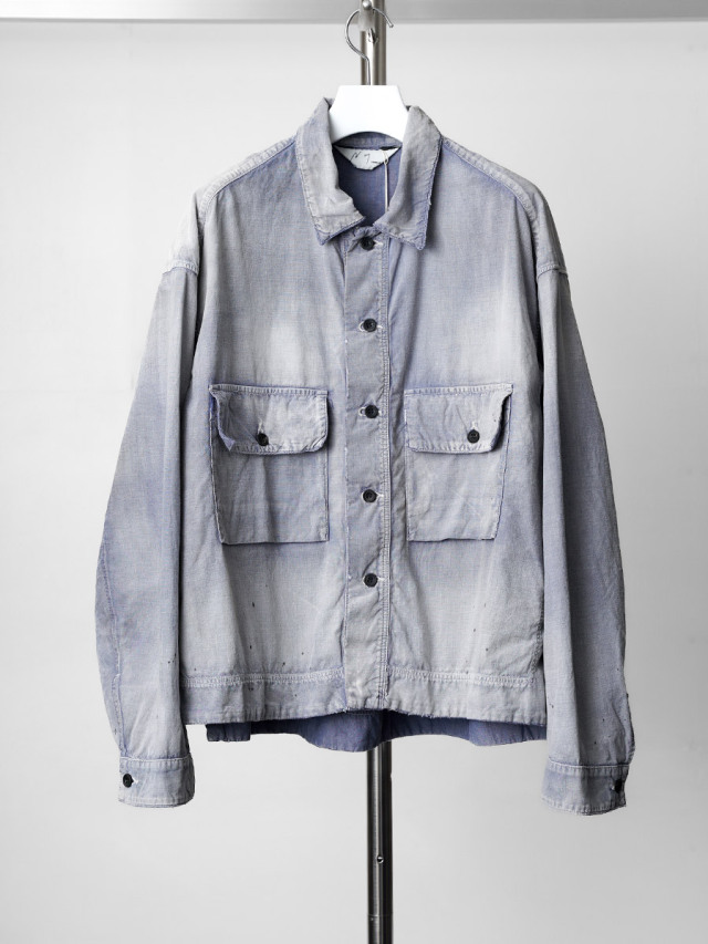 ANCELLM "CHAMBRAY SHIRTS JACKET" - DUSKY PURPLE