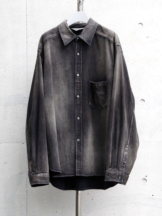 ANCELLM "DRESS DENIM SHIRT" - BLACK