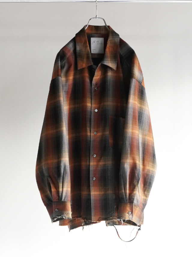 ANCELLM / アンセルム R/C CHECK CRASH LS SHIRT ANCELLM - R/C CHECK PULL OVER SHIRT | RED BLACK | シャツ