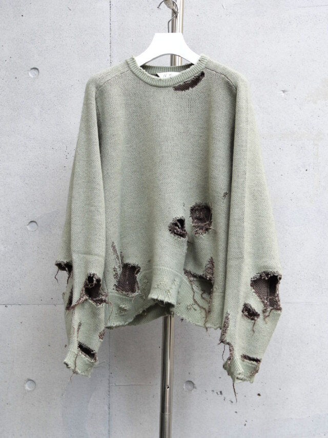ANCELLM "DAMAGE KNIT" - GREEN