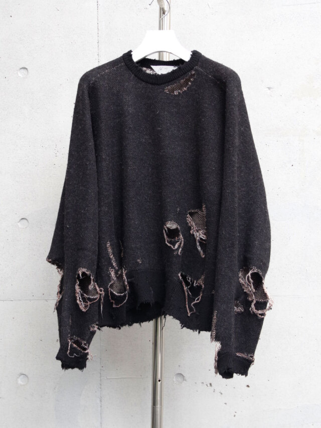 ANCELLM "DAMAGE KNIT" - BLACK