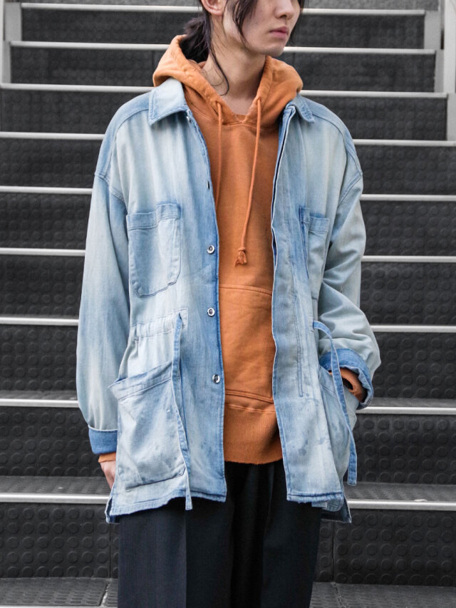 24AW ANCELLM AGING DENIM SHIRT JACKET