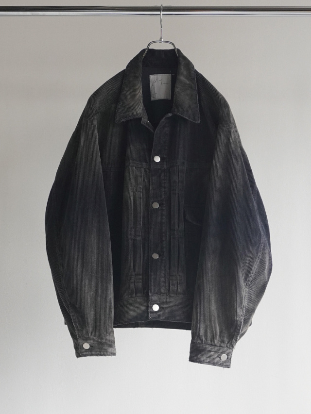 ANCELLM "CORDED VELVETEEN JACKET" - BLACK
