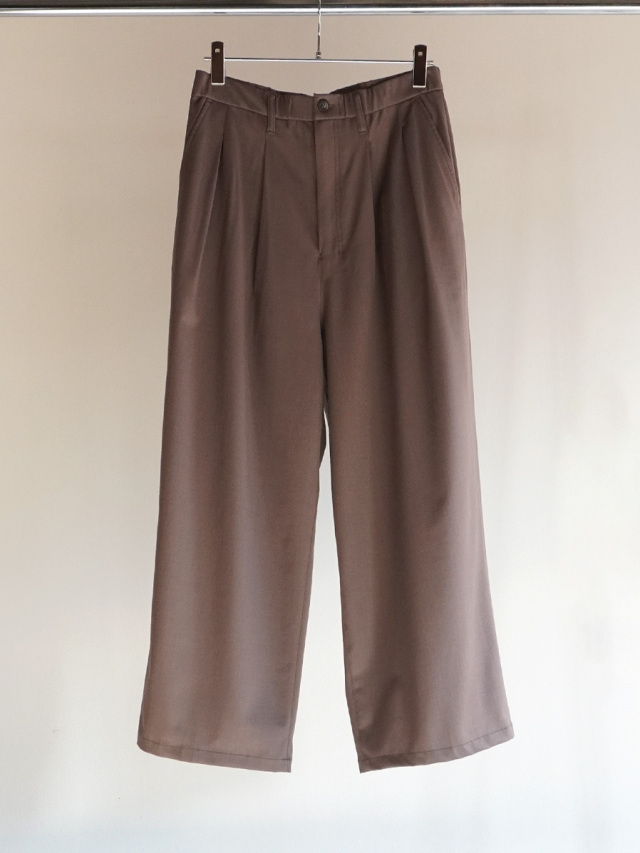ANCELLM "WIDE EASY TUCK SLACKS" - BEIGE