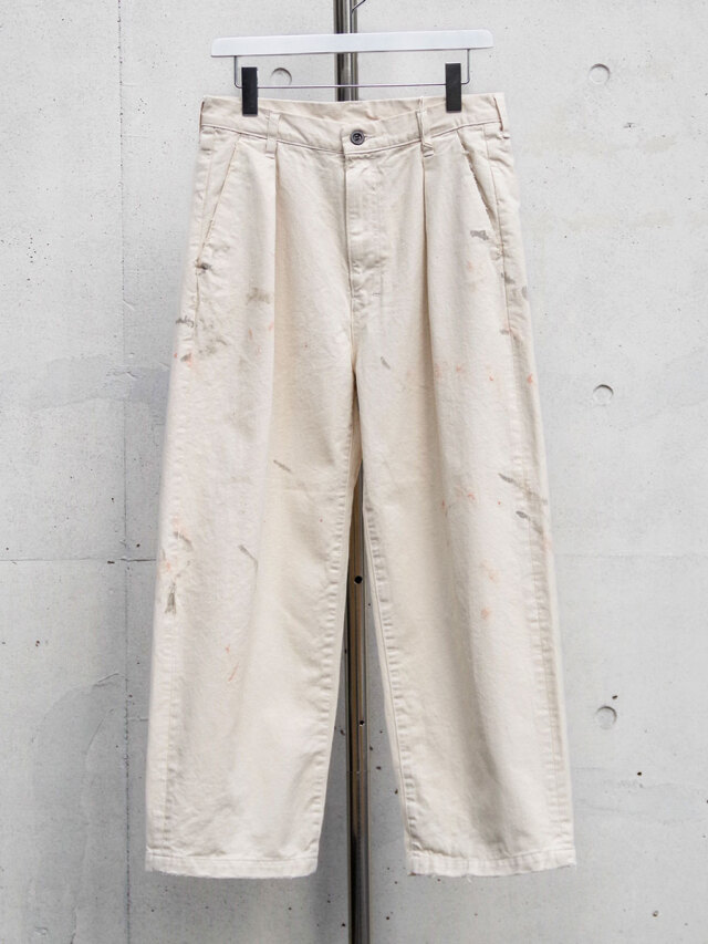 ANCELLM "PAINT CHINO TROUSERS" - BEIGE