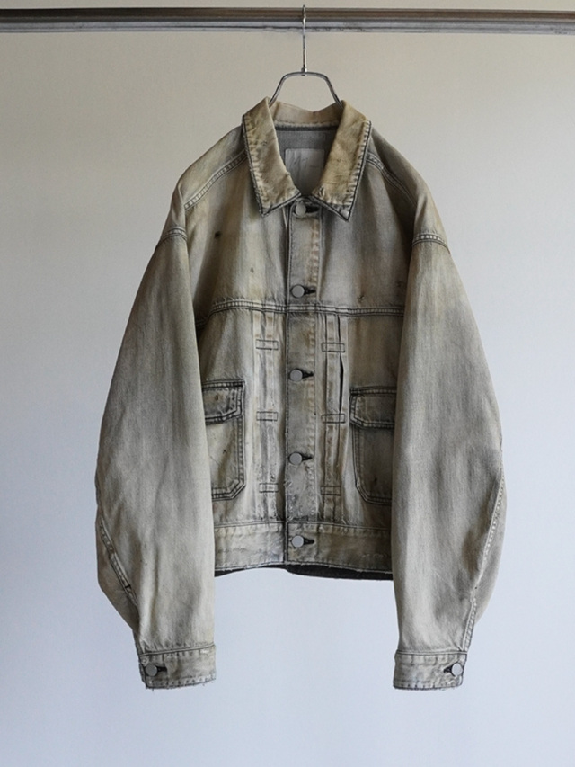 ANCELLM "CRASH DENIM JACKET type-2" - BLACK