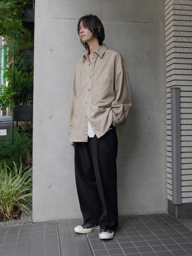 最終値下げANCELLM DRESS DENIM SHIRT ANCELLM アンセルム】DRESS DENIM SHIRT[BLACK]