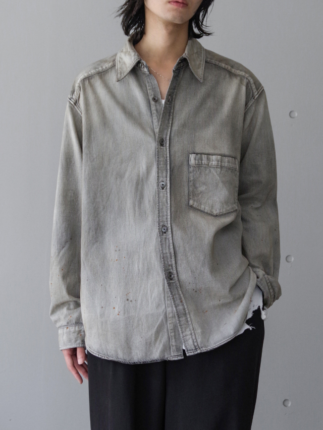 ANCELLM "DENIM DRESS SHIRTS" - BLACK