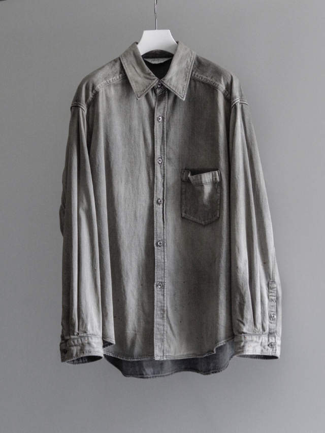 ANCELLM "DENIM DRESS SHIRTS" - BLACK