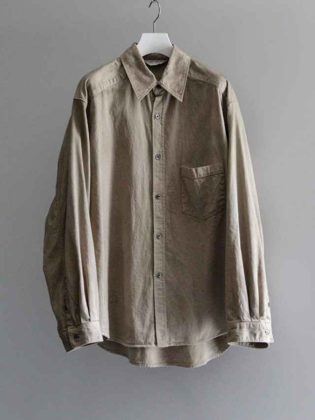ANCELLM "DENIM DRESS SHIRTS" - SAND