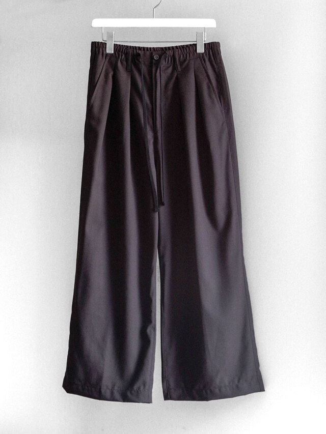 パンツ ancellm 25SS SUEDE WIDE TUCK SLACKS SUEDE WIDE TUCK SLACKS(BROWN) – ANCELLM