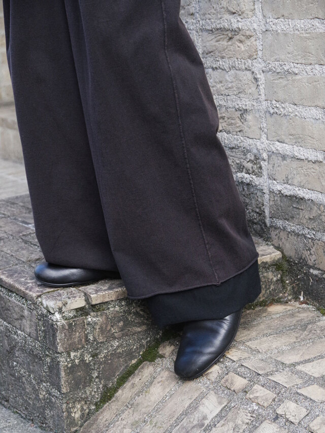 パンツ 25AW ANCELLM / SHOE CUT SLACKS(BLACK) 2025AW】 ANCELLM (アンセルム) 