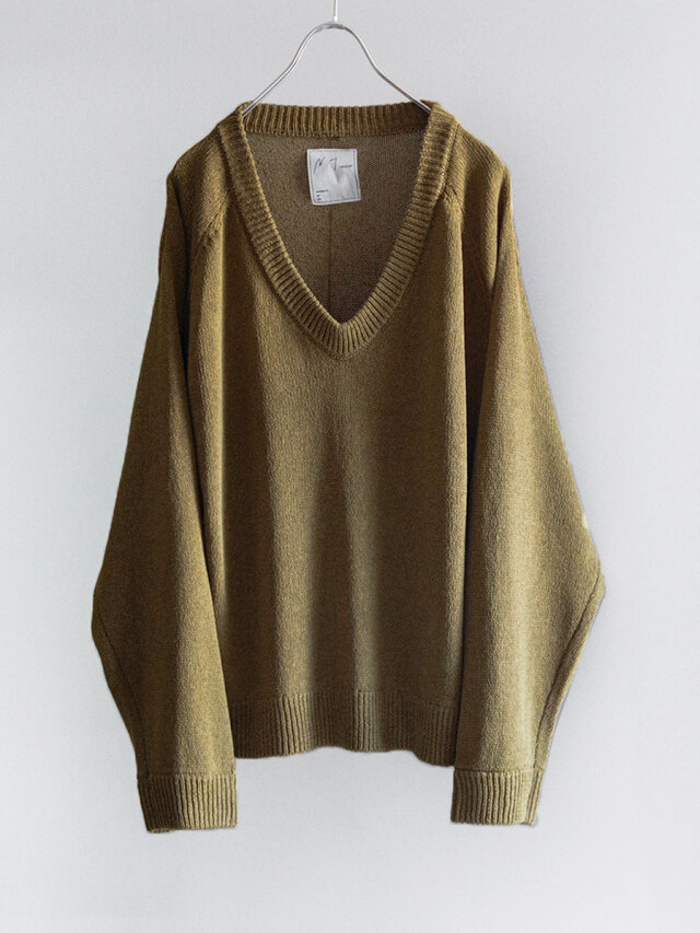 ANCELLM "UV NECK KNIT" - LIME