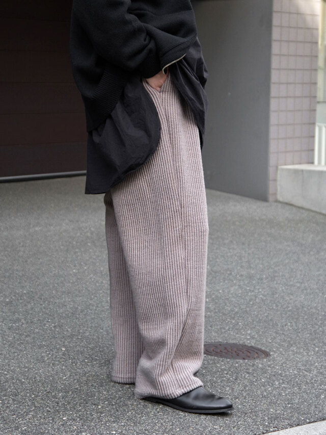 パンツ ancellm 25aw shoe cut slacks SHOE CUT SLACKS(BLACK) – ANCELLM