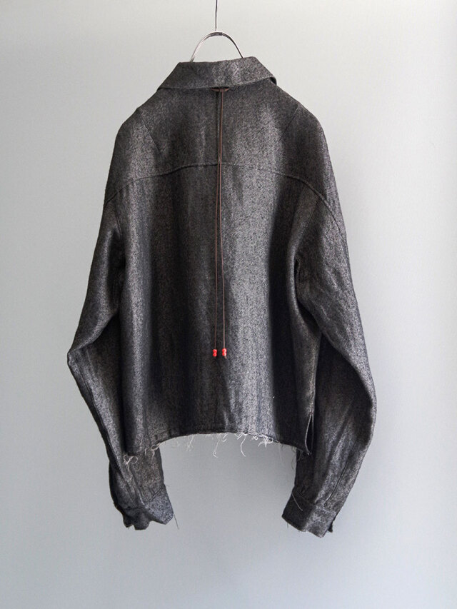 【ANCELLM】SHRINK WOOL ZIP-UP SHIRT JACKET 2025AW】 ANCELLM (アンセルム) 