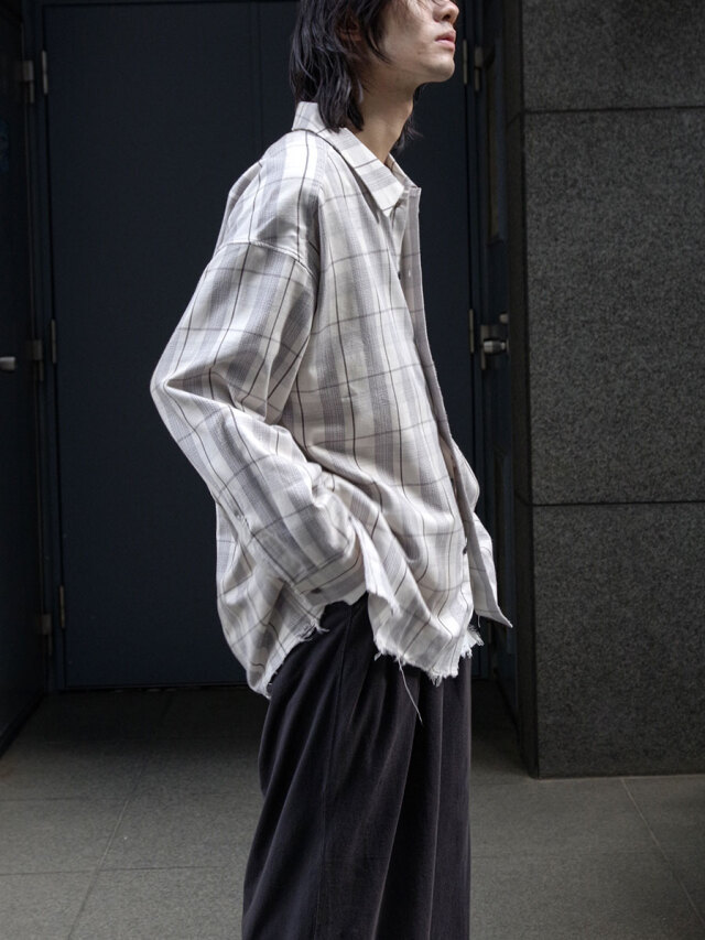 25AW ANCELLM C/R CHECK SHIRT(GRAY) サイズ2 C/R CHECK SHIRT(GRAY) – ANCELLM