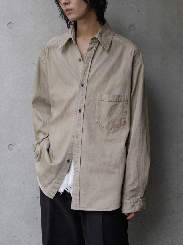 ANCELLM "DENIM DRESS SHIRTS" - SAND