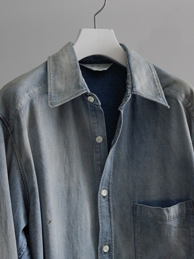 新品 25aw アンセルム デニム ドレス シャツ 1 2025AW】 ANCELLM 