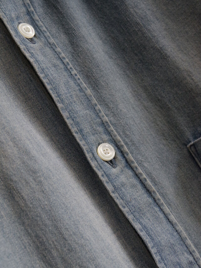 新品 25aw アンセルム デニム ドレス シャツ 1 2025AW】 ANCELLM 