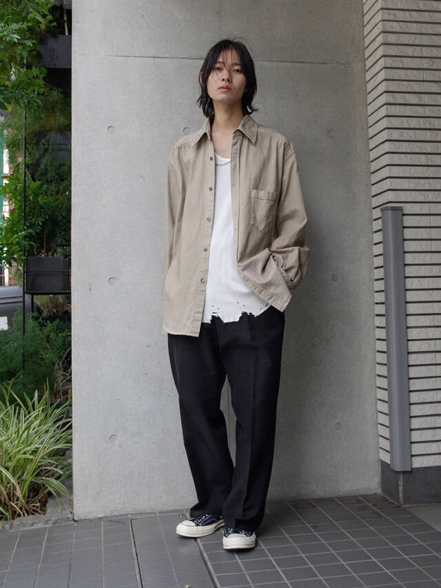 新品 25aw アンセルム デニム ドレス シャツ 1 2025AW】 ANCELLM 