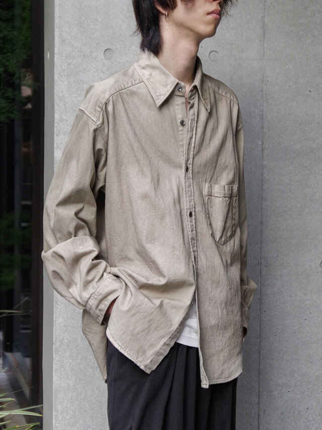 ANCELLM "DENIM DRESS SHIRTS" - SAND