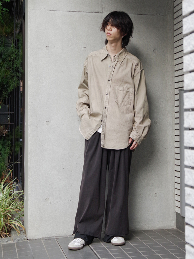 新品 25aw アンセルム デニム ドレス シャツ 1 ANCELLM(アンセルム) 24SSDENIM DRESS SHIRTデニムドレスシャツ