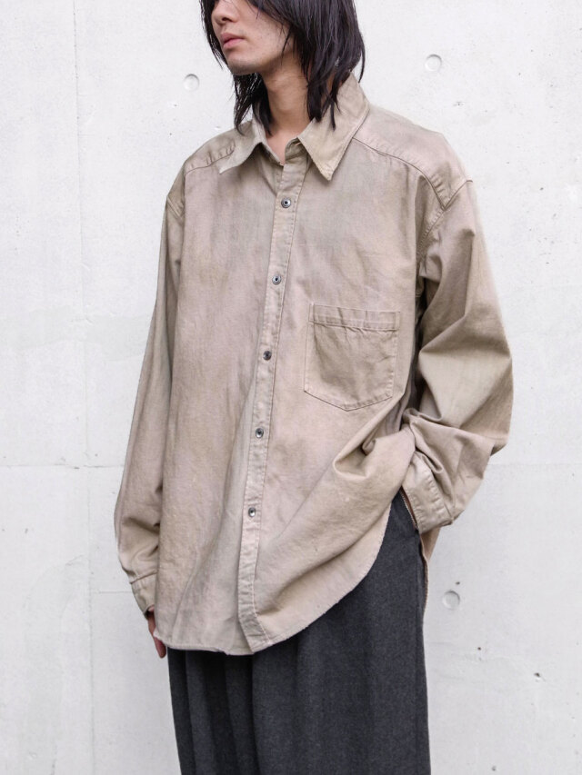 ANCELLM "DENIM DRESS SHIRTS" - SAND