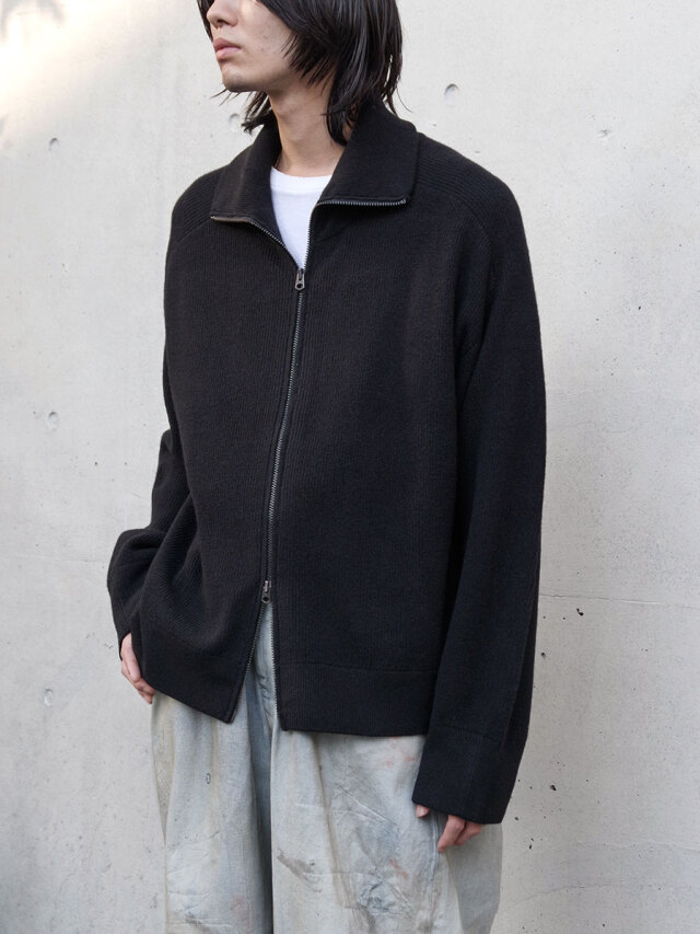 ANCELLM "C/W DRIVERS KNIT" - BLACK