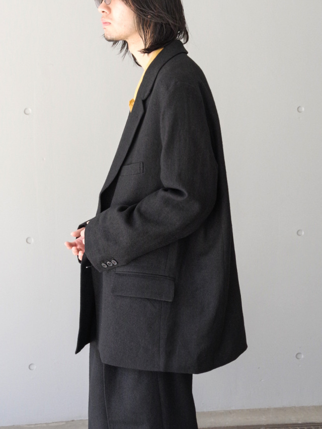 ジャケット・アウター ancellm DOUBLE-BREASTED COAT(BLACK) 2025AW】 ANCELLM (アンセルム) 