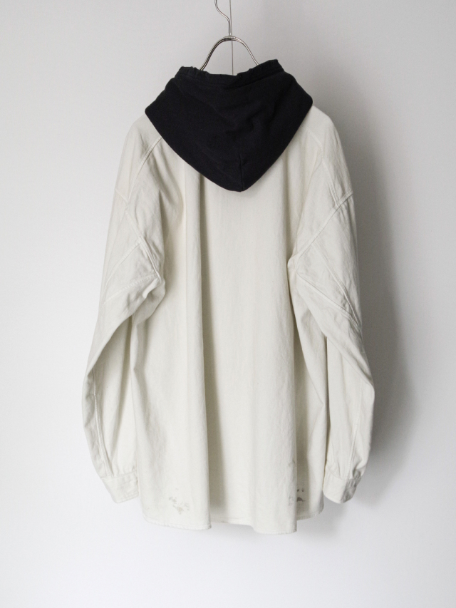 トップス ANCELLM 25SS HOODIE SHIRT 25SS】ANCELLM HOODIE SHIRT(OFF WHITE) ANC-SH57 | IAAAM
