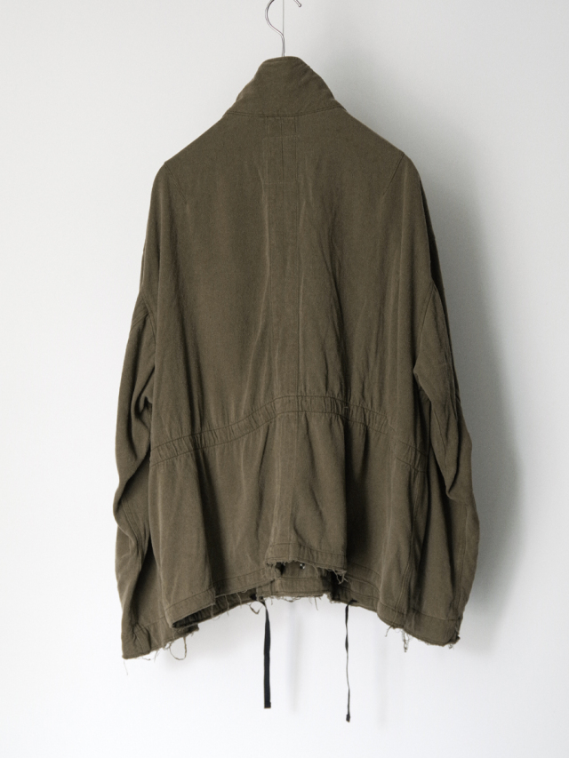SUEDE SILK JACKET　ANCELLM ANCELLM - SILK SUEDE FIELD JACKET | SAND | フィールド