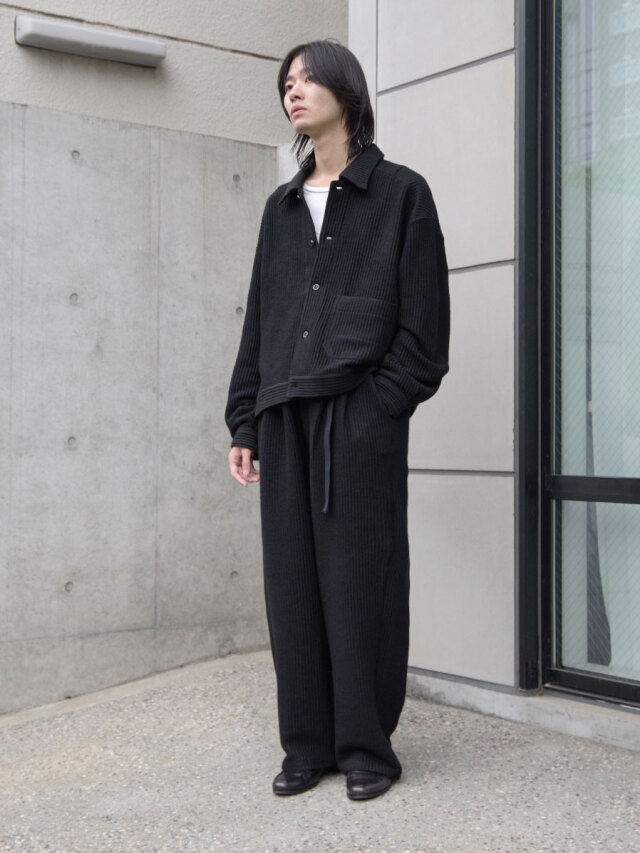 パンツ 25AW ANCELLM / SHOE CUT SLACKS(BLACK) パンツ 25AW ANCELLM / SHOE CUT SLACKS(BLACK) パンツ 25AW ANCELLM