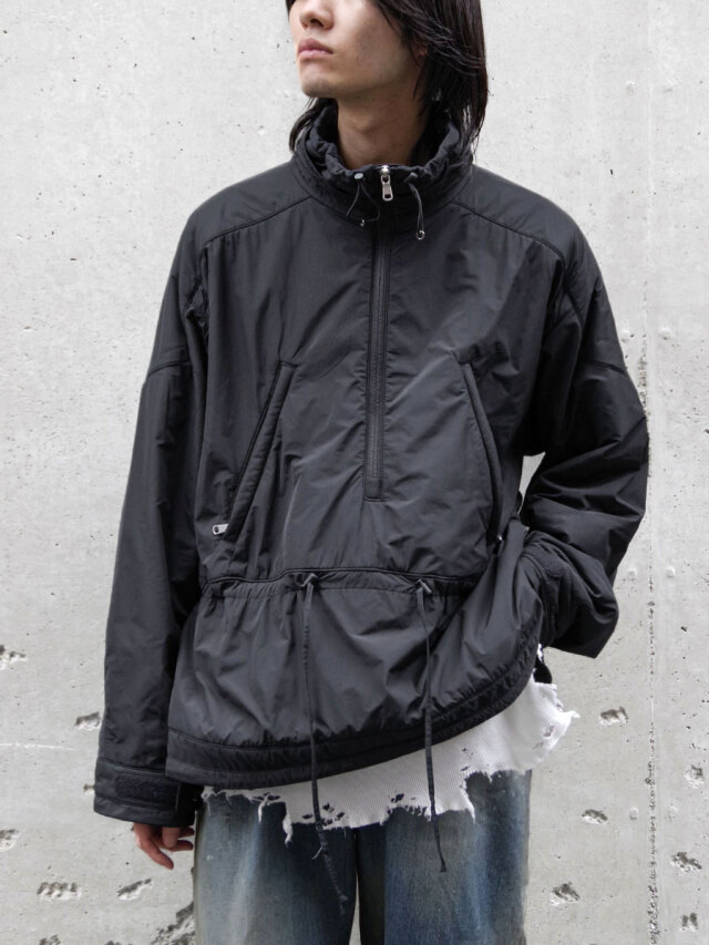 ANCELLM "PADDING PULLOVER JACKET" - BLACK