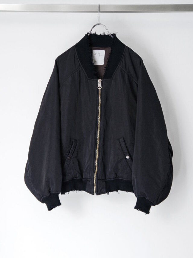 ANCELLM "FADED BOMBER JACKET" - BLACK