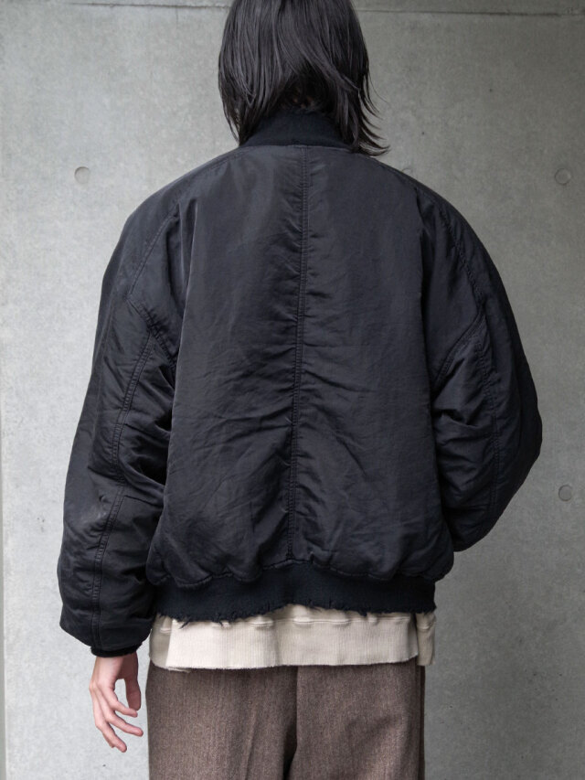 ANCELLM FADED BOMBER JACKET(BLACK)サイズ3 FADED BOMBER JACKET(BLACK) – ANCELLM