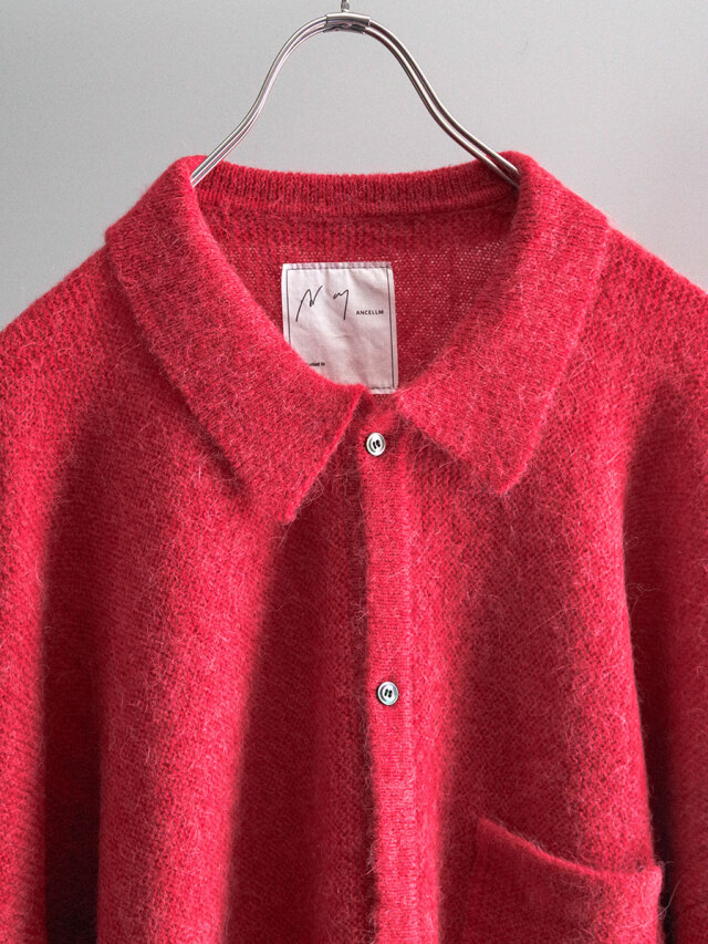 トップス 25AW ANCELLM KIMONO KNIT SHIRT RED 1 2025AW】 ANCELLM (アンセルム) 