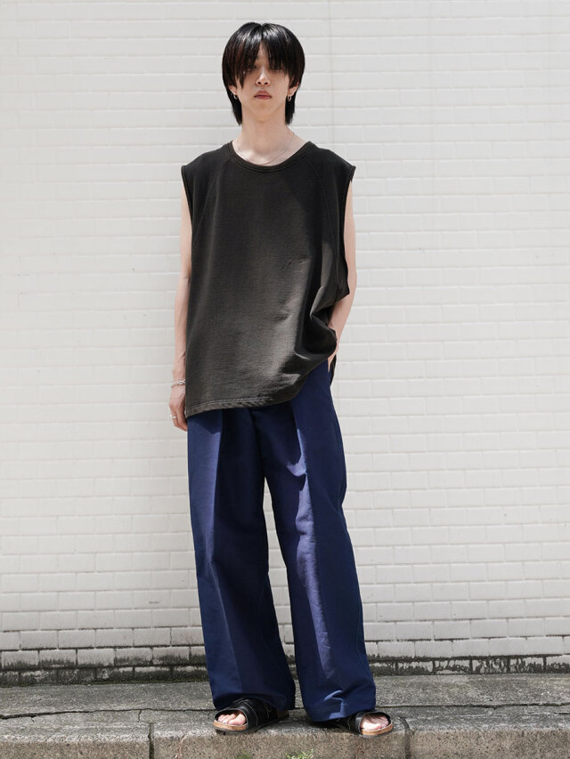 アンセルム　FADED SLEEVELESS T-SHIRT FADED SLEEVELESS T-SHIRT(BLACK) – ANCELLM