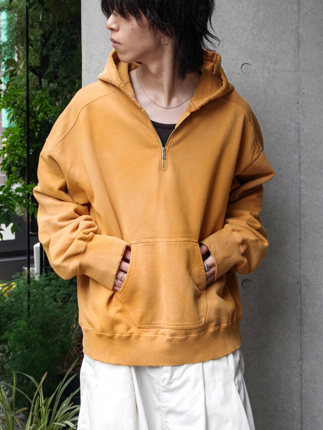 ANCELLM "HALF ZIP HOODIE" - YELLOW