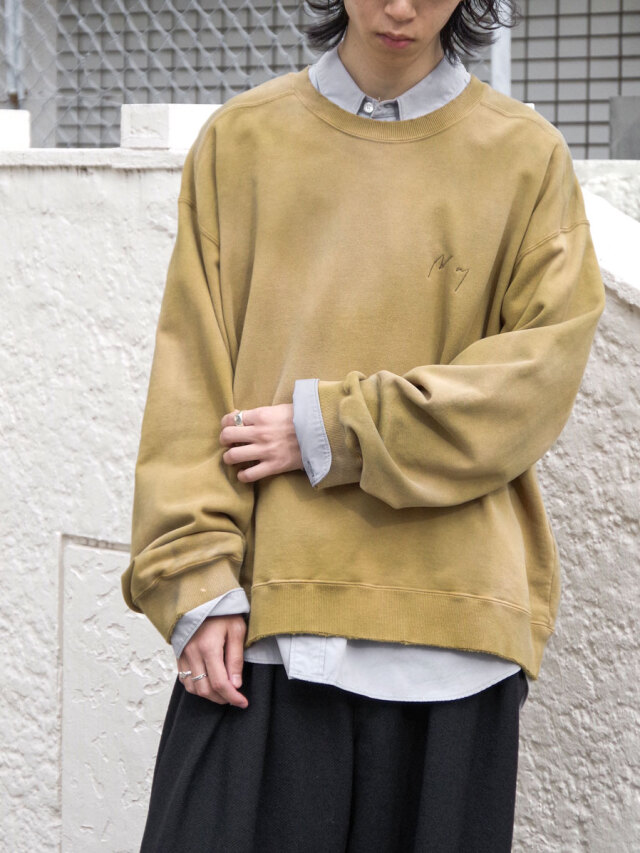 ANCELLM "UNEVENNESS SWEAT SHIRT" - MOSS
